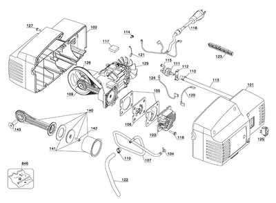 Fig-0 Diagram and Parts List for C2006 Type-T4 Porter Cable Compressor
